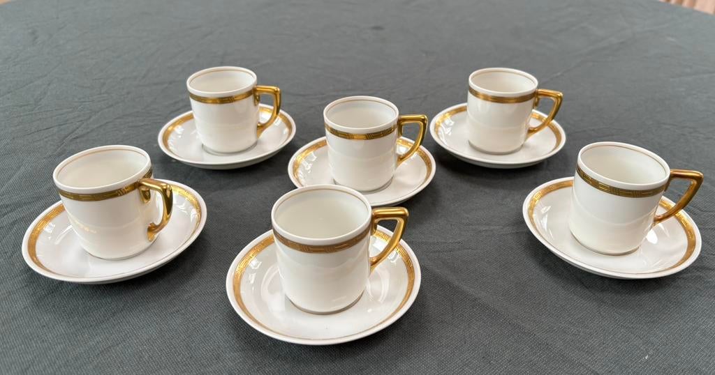 6x Vintage Rosenthal Porseleinen Koffie Kopjes & Schotels, Ophalen of Verzenden
