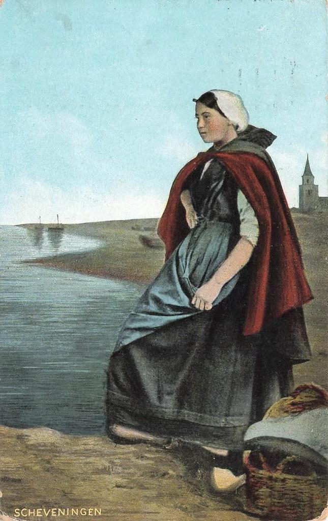 Scheveningen, klederdracht  1911, Ophalen of Verzenden, Voor 1920, Gelopen, Zuid-Holland