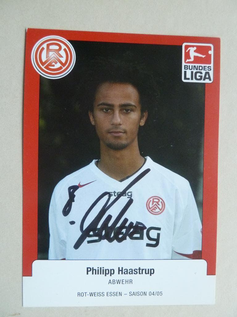 Spelerskaart. Philipp.Haastrup Rot Weiss Essen  2004/05, Verzamelen, Sportartikelen en Voetbal, Ophalen of Verzenden, Zo goed als nieuw