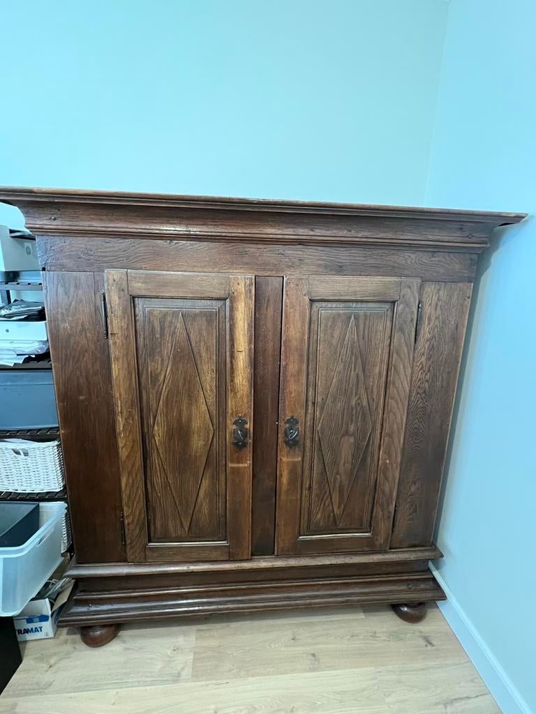 Antieke demontabele kast - Eikenhout, Antiek en Kunst, Antiek | Meubels | Kasten, Ophalen