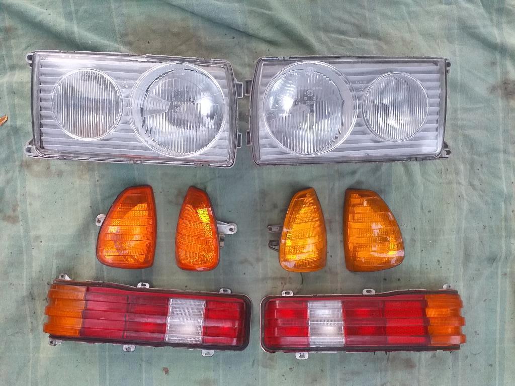 Mercedes W123 koplampen, knipperlichten en achterlichten, Auto-onderdelen, Verlichting, Ophalen of Verzenden, Gebruikt, Mercedes-Benz