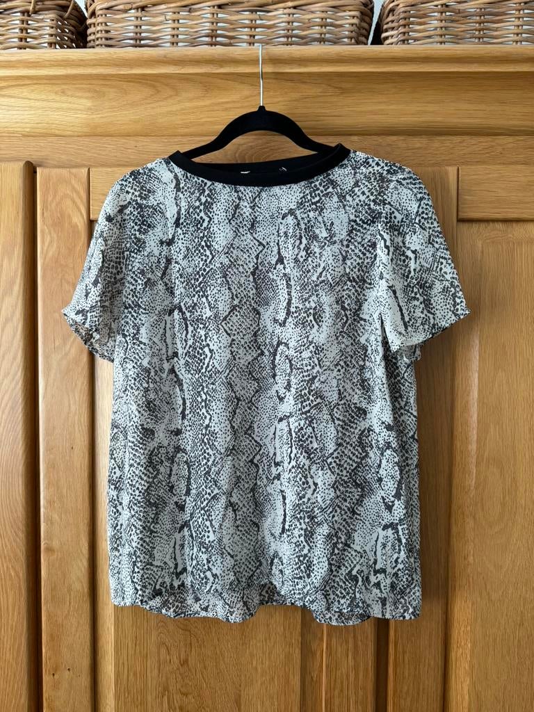 Dames Costes slangenprint blouse | maat S, Kleding | Dames, Ophalen of Verzenden, Zo goed als nieuw, Maat 36 (S), Beige
