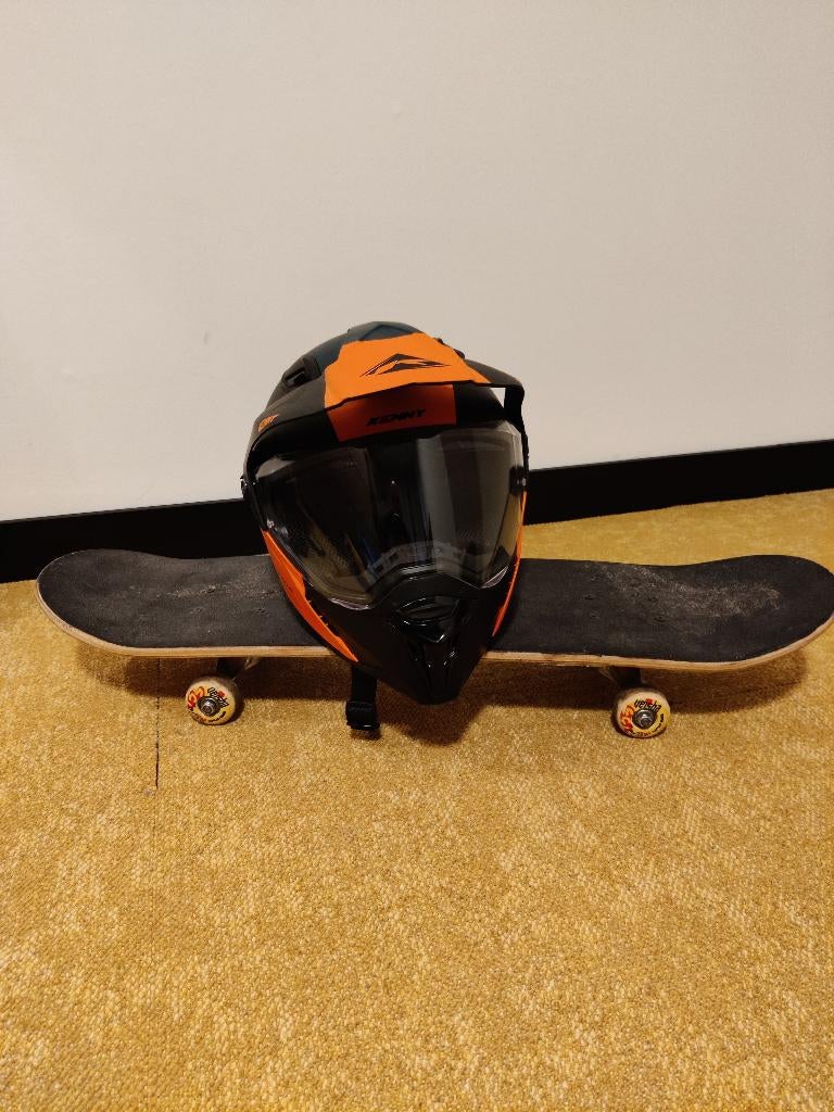 Kenny Extreme helm oranje L (59-60) – zo goed als nieuw, Motoren, Kleding | Motorhelmen, Integraalhelm, L, Overige merken, Tweedehands