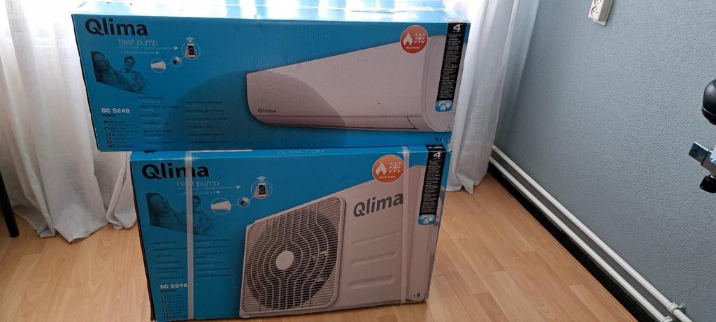 Qlima airco split unit 5kw Verwarmen/Koelen wifi Niew, Witgoed en Apparatuur, Airco's, Ophalen, Nieuw, 3 snelheden of meer, Wandairco