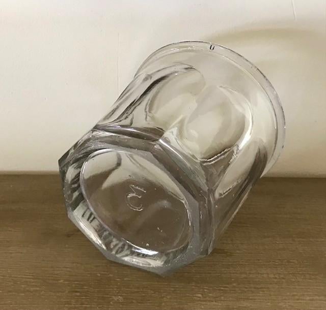 Antieke Franse confiture pot jampot kristalglas, Ophalen of Verzenden