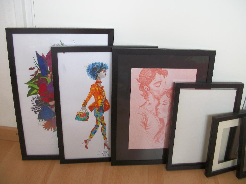 20x Fotolijst 18 x 23 cm - Zwart - Kunststof Hout - per stuk, Ophalen of Verzenden, Zo goed als nieuw