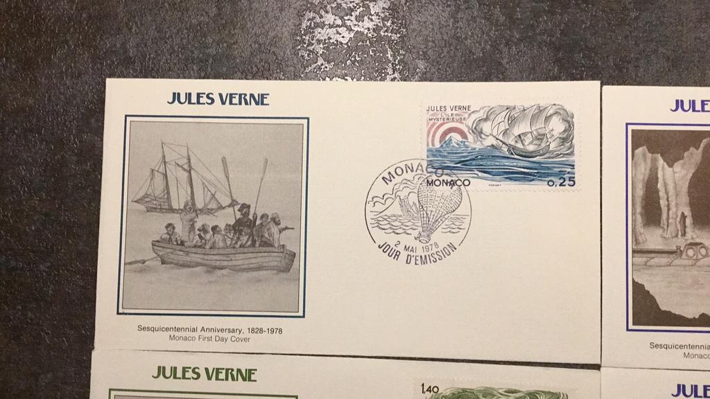 MONACO fdc’s Jules Verne 8 stuks, Ophalen of Verzenden