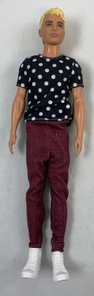 Barbie Ken Fashionistas 14 Pop Polka Dots Maroon Broek, Coolsingel 104, 3011 AG Rotterdam, Netherlands, Fashion Doll, Verzenden