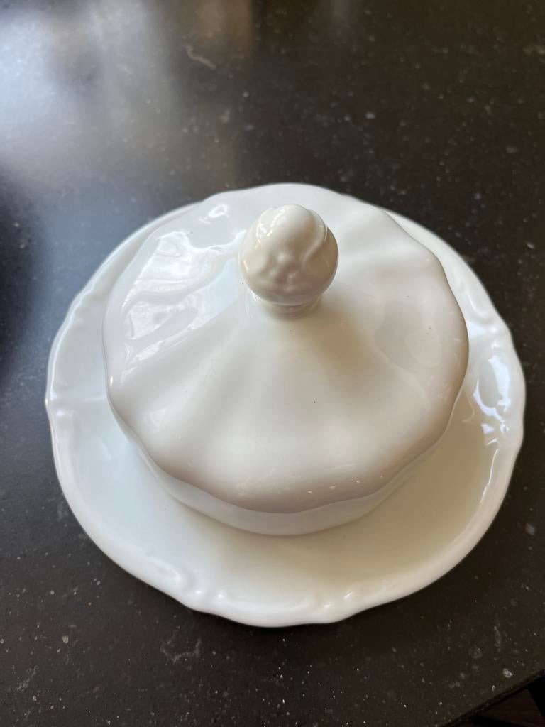 Witte botervloot van keramiek, Ophalen, Keramiek, Overige typen, Zo goed als nieuw