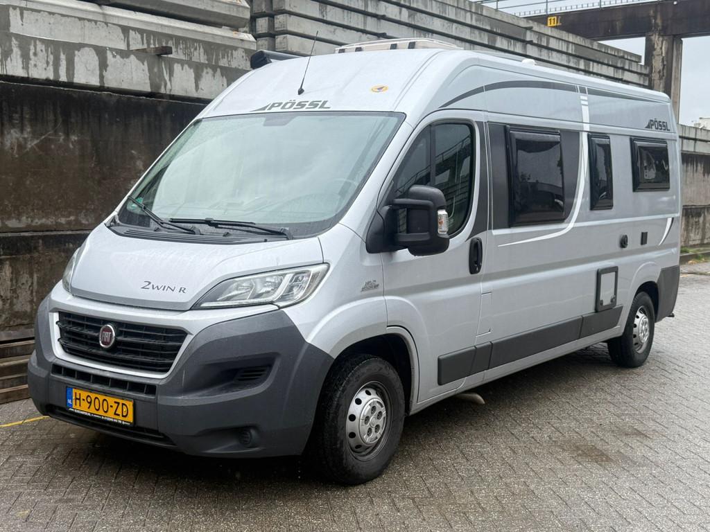 Fiat Ducato Pössl 2Win R (bj 2018), Caravans en Kamperen, Campers, Ringverwarming, Luifel, Tot en met 2, Bedrijf
