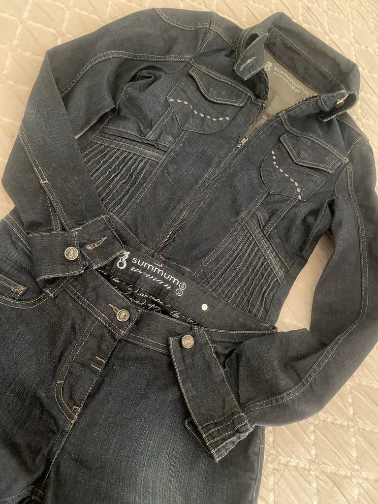 Summum Woman spijkerjasje en spijkerbroek, Ophalen of Verzenden, Gedragen, Blauw, Overige jeansmaten