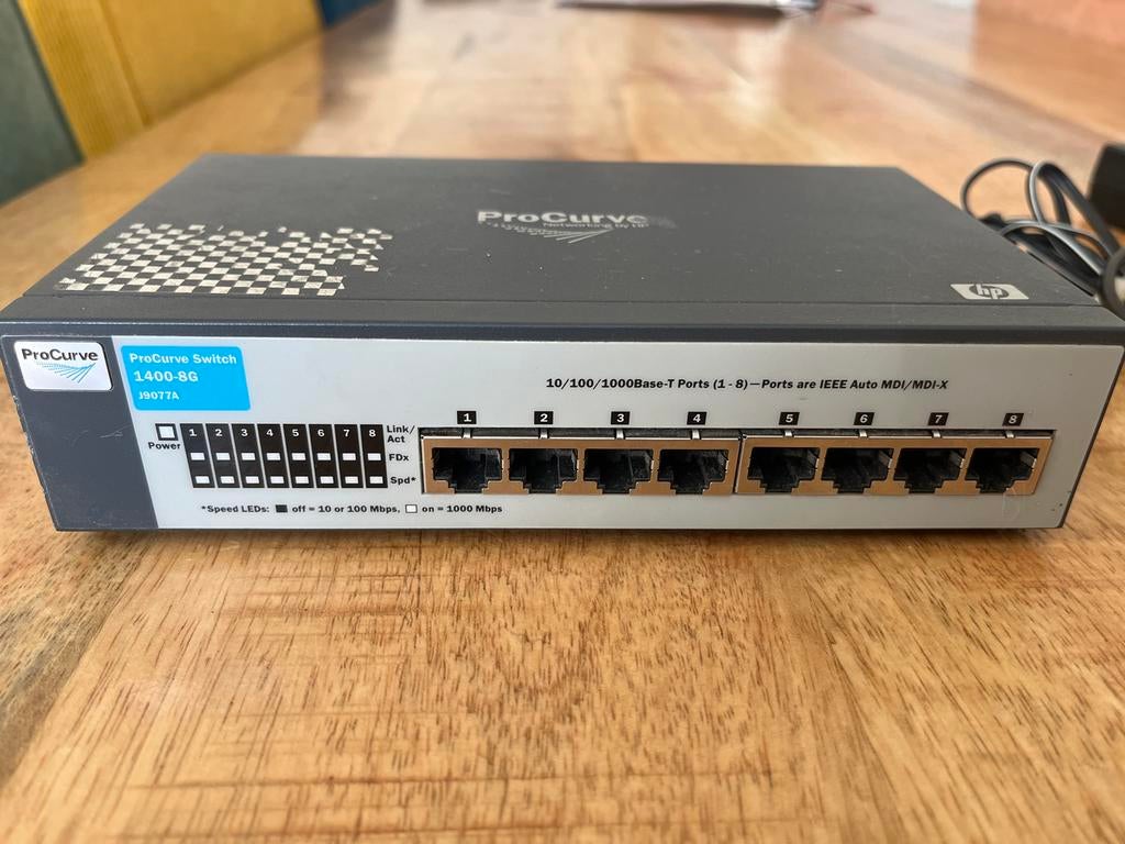 ProCurve Switch 1400-8G J9077A, Ophalen of Verzenden, Gebruikt