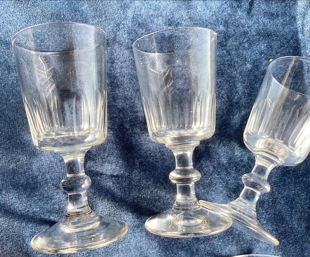 Antieke Kristallen Likeurglaasjes - Set van 5, Antiek en Kunst, Antiek | Glas en Kristal, Ophalen of Verzenden