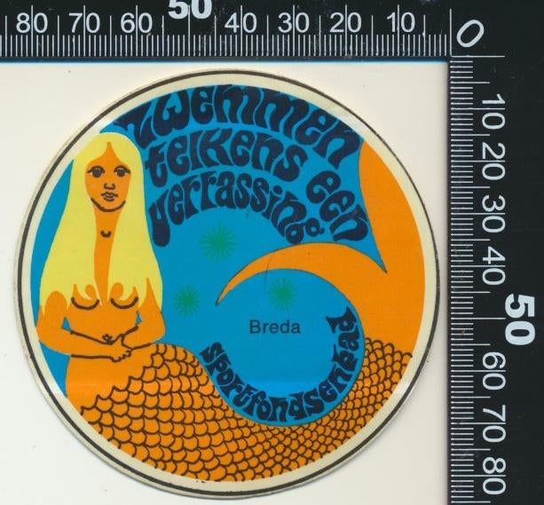 Sticker: Sportfondsenbad Breda, Verzamelen, Stickers, Zo goed als nieuw, Sport, Ophalen of Verzenden