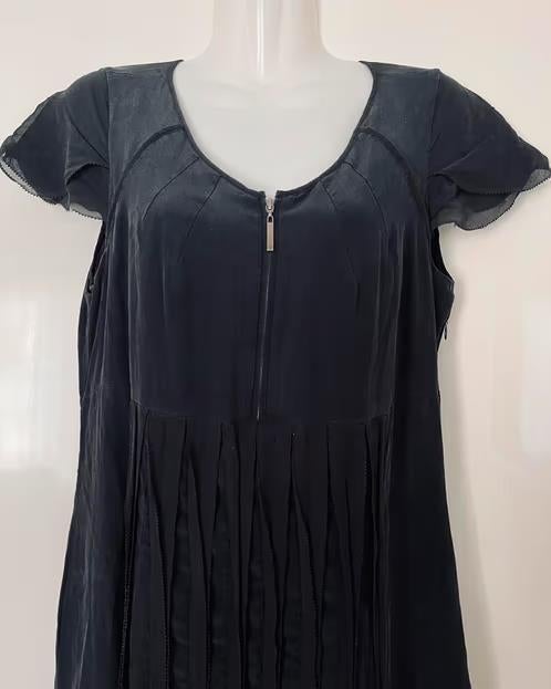 Claudia Strater zijden jurk maat 38, Kleding | Dames, Maat 38/40 (M), Blauw, Ophalen of Verzenden, Zo goed als nieuw