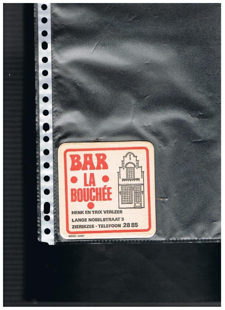 OUD BIERVILTJE ZIERIKSZEE, Verzamelen, Biermerken, Verzenden, Zo goed als nieuw, Viltje(s), Overige merken