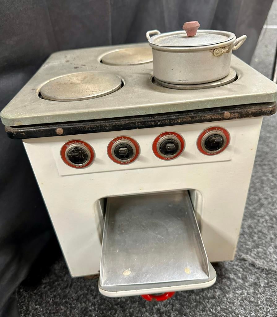 Vintage blikken Kinder Oventje Blik met Pannetje - Speelgoed, Ophalen of Verzenden, Gebruikt, Jongen of Meisje