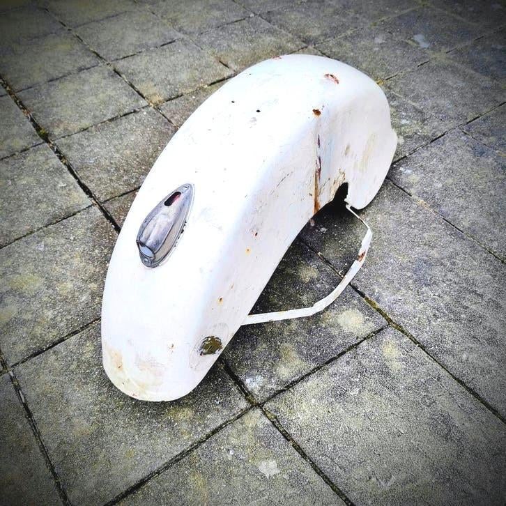 AUTH. Harley Davidson 'PANHEAD' Stalen Achterspatbord 20cm, Ophalen of Verzenden, Gebruikt, Overige typen, Overige merken