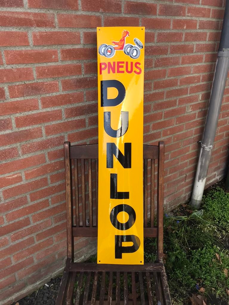 Dunlop emaille, Ophalen of Verzenden, Zo goed als nieuw, Reclamebord
