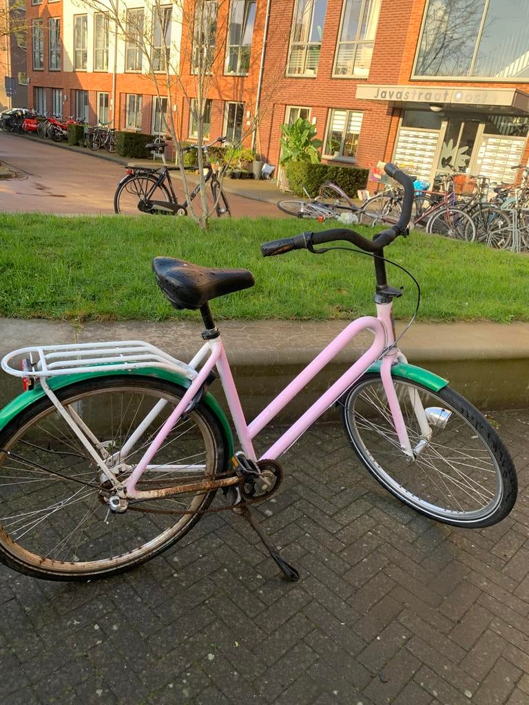 Roze damesfiets, Versnellingen, Ophalen, Overige merken, 53 tot 56 cm