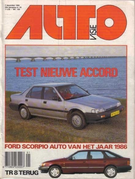 Autovisie 25 1985 : Toyota Celica 2.0 GT - Honda Accord EX, Ophalen of Verzenden, Gelezen, Algemeen