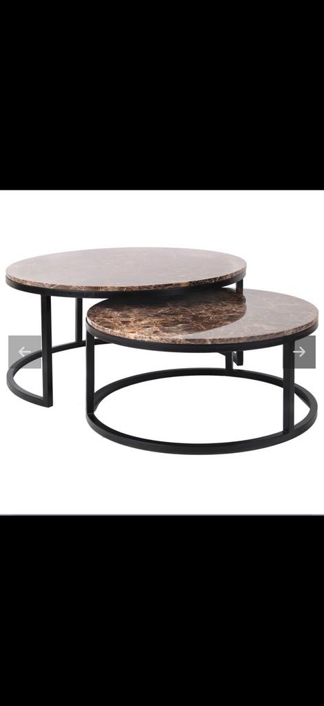 Richmond marmeren salontafels, Huis en Inrichting, Tafels | Salontafels, 100 tot 150 cm, Zo goed als nieuw, Minder dan 50 cm, Rechthoekig