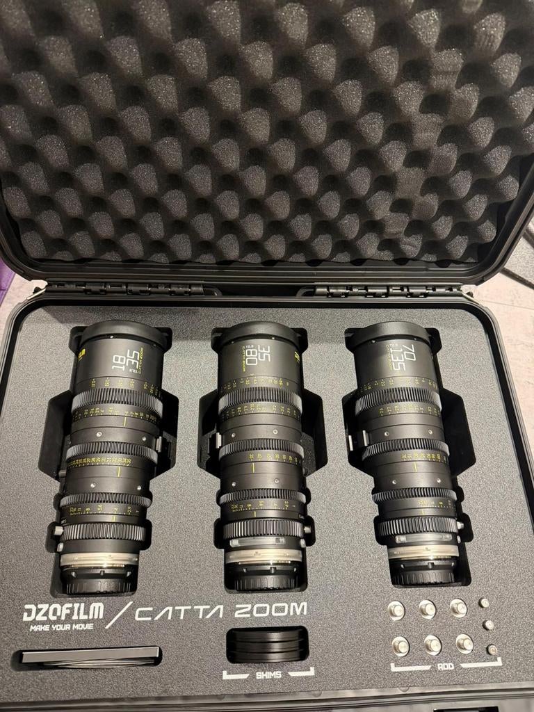 DZOFilm Catta FF Zoom Cine Lens Bundle E-mount Zwart, Ophalen of Verzenden, Zo goed als nieuw