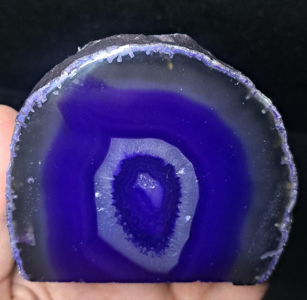 Agaat met Bergkristal staande edelsteen natuursteen stenen, Ophalen of Verzenden