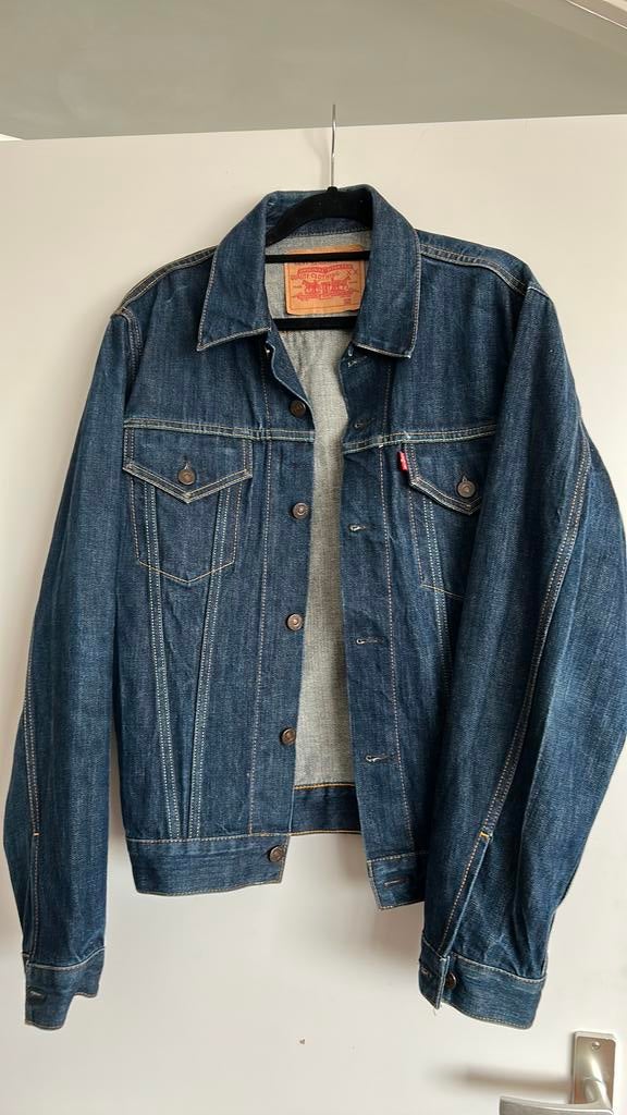 Levis’s denim trucker jack m, Ophalen of Verzenden, Zo goed als nieuw, Blauw