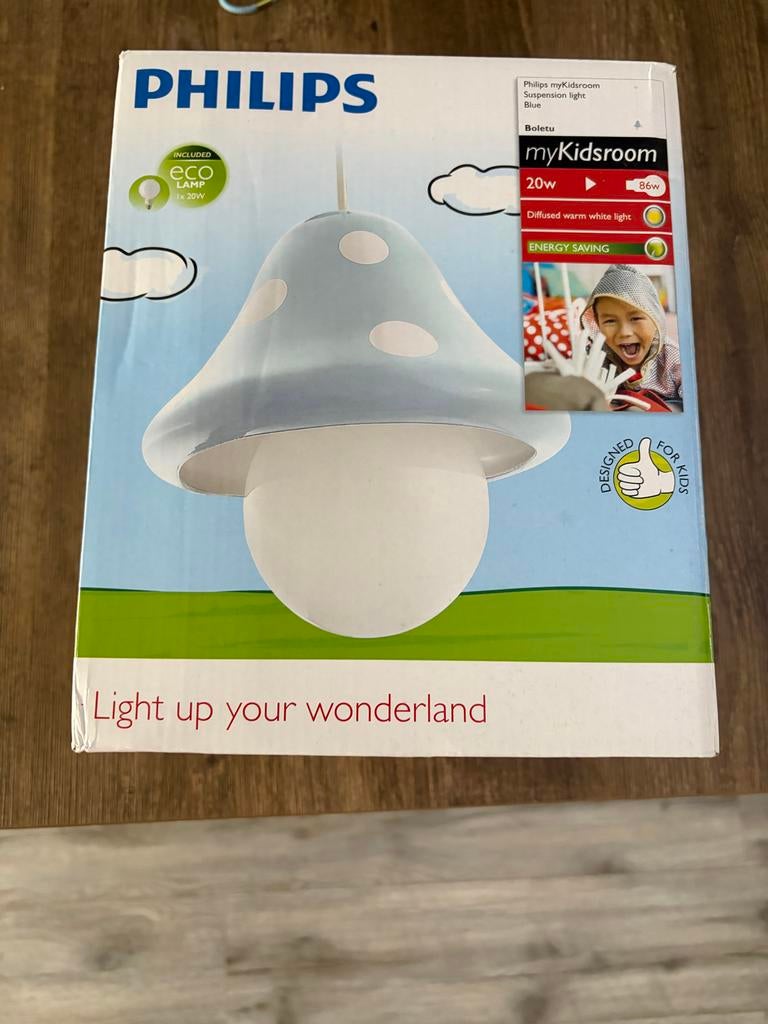 Philips myKidsroom Boleta paddenstoel hanglamp blauw, Ophalen, Nieuw, Kunststof, Minder dan 50 cm