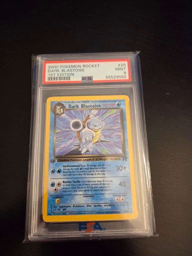 Dark Blastoise 1st Edition PSA 9, Ophalen of Verzenden