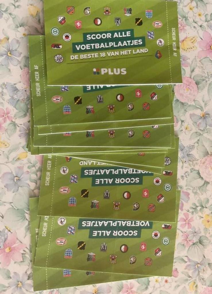 Plus voetbalplaatjes 15 stuks, Plus, Ophalen of Verzenden