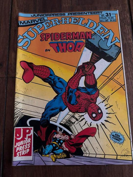Marvel Superhelden Juniorpress nr. 31 Spiderman Thor, Boeken, Eén stripboek, Ophalen of Verzenden, Zo goed als nieuw