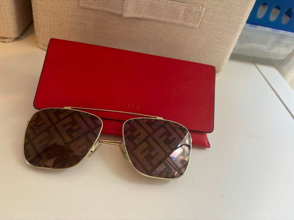 Fendi zonnebril (met echtheidscertificaat), Sieraden, Tassen en Uiterlijk, Zonnebrillen en Brillen | Dames, Zonnebril, Bruin, Nieuw