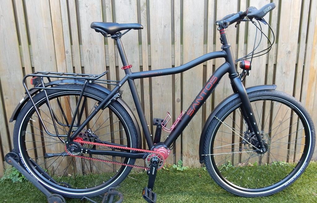 Santos Travelmaster 2.9 57 Cm Pinion 1.18+XT Schijfremmen, Versnellingen, Zo goed als nieuw, 57 tot 61 cm, Ophalen