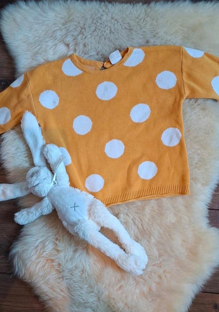 Hema | Leuke gele trui met stippen | Maat 92, Ophalen of Verzenden, Zo goed als nieuw, Meisje, Trui of Vest