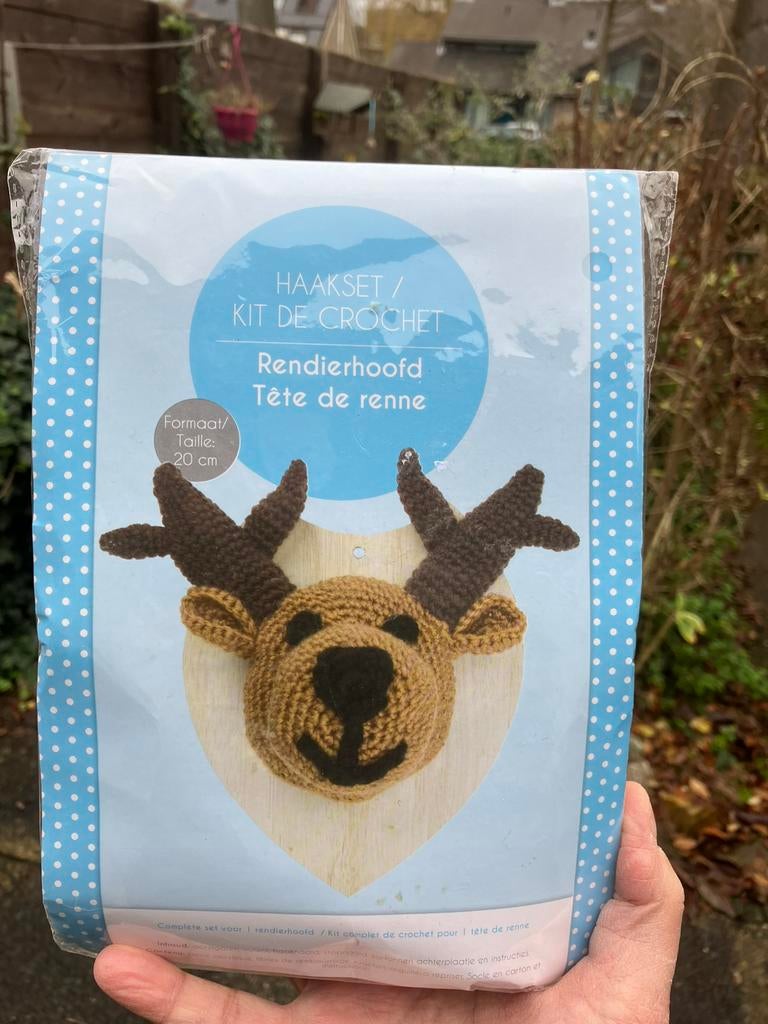 Rendierhoofd Haakset - haken rendier 🫎, Ophalen of Verzenden, Nieuw, Haken, Overige typen