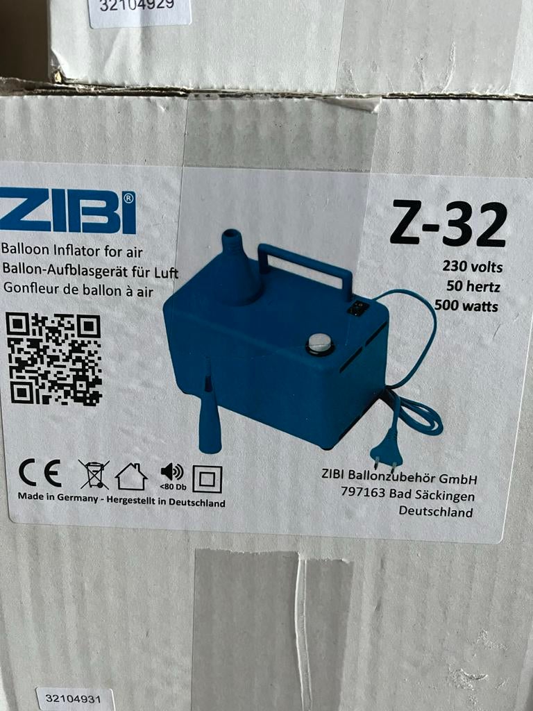 ZIBI Ballonpomp Z-32 - Nieuw in doos, Ophalen of Verzenden, Nieuw, Feestartikel, Verjaardag