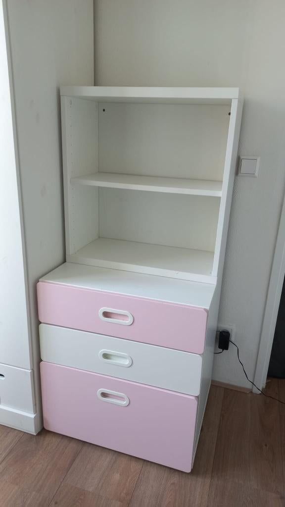 Roze met witte boekenkast (kind), Ophalen, Gebruikt, 100 tot 150 cm, 50 tot 100 cm