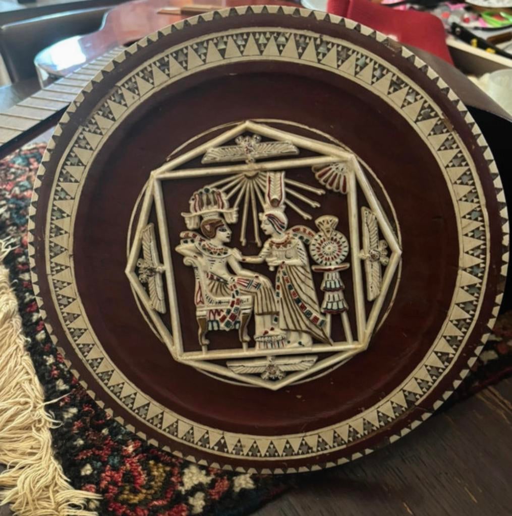 Vintage egyptisch wandbord, Ophalen of Verzenden