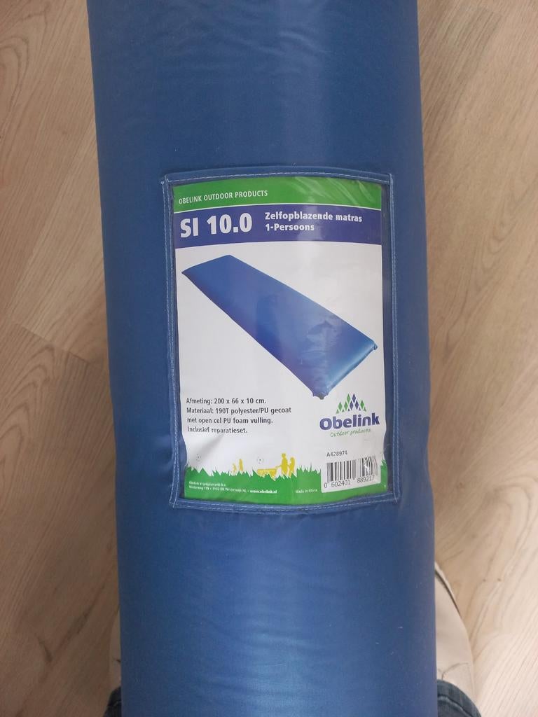 Camping slaapmat zelfopblaasbaar. 200x 66x 10cm Obelink, Ophalen, Zo goed als nieuw