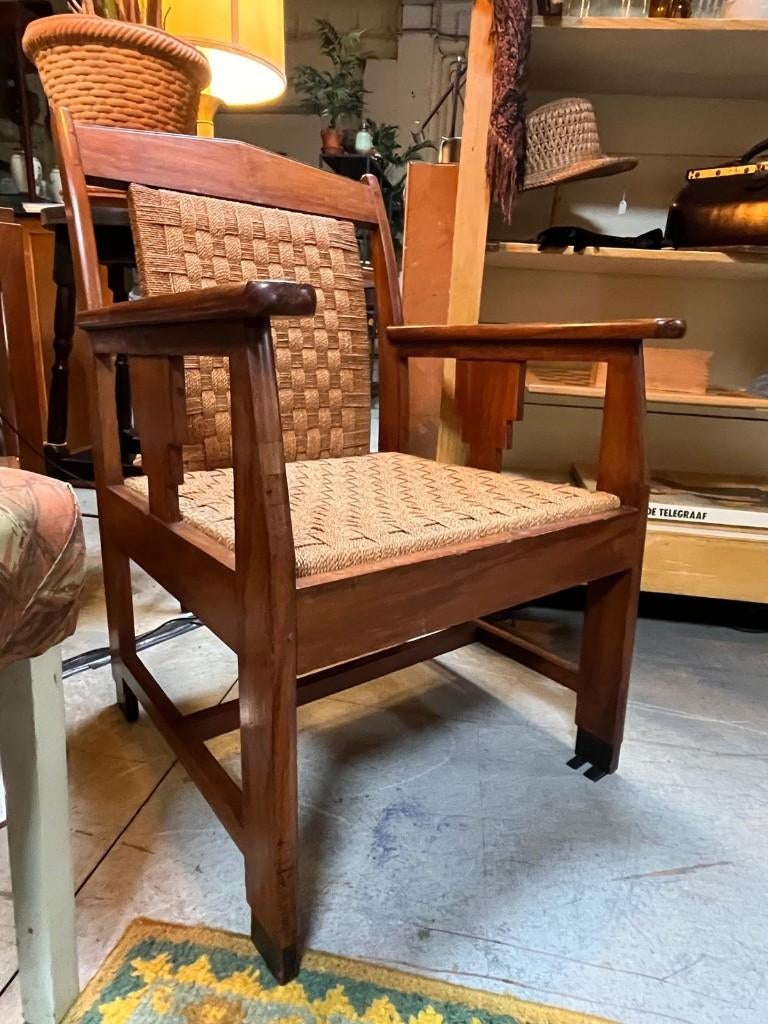 54) Teak houten stoel, Denemarken, jaren 20., Ophalen