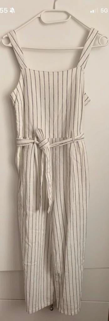 Gestreepte jumpsuit, Kleding | Dames, Ophalen of Verzenden, Zo goed als nieuw, Maat 36 (S), Wit