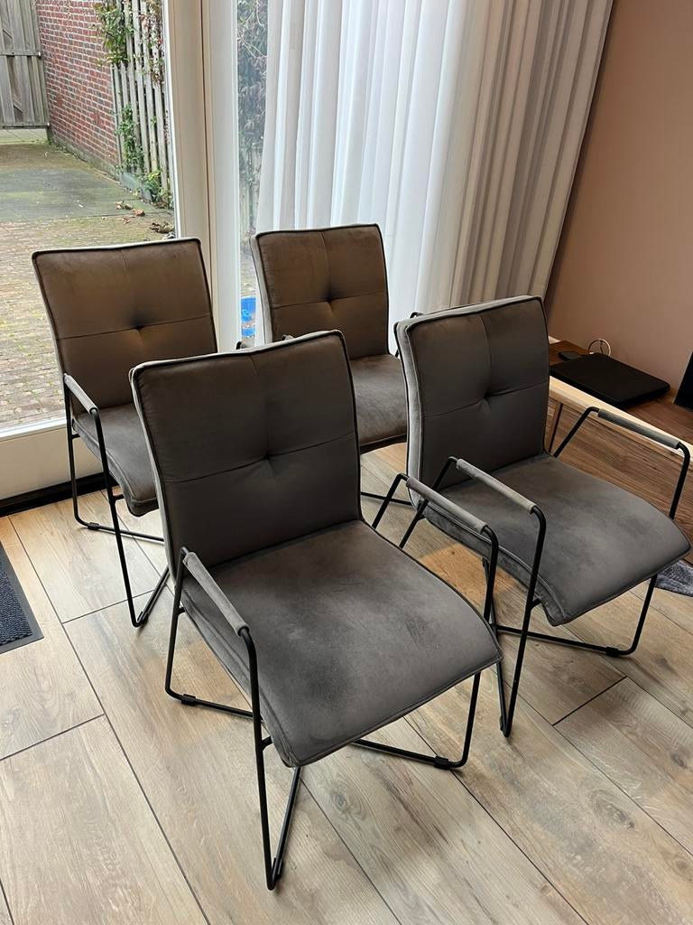 4x stoel MX sofa grijs, Ophalen, Zo goed als nieuw, Vier, Stof
