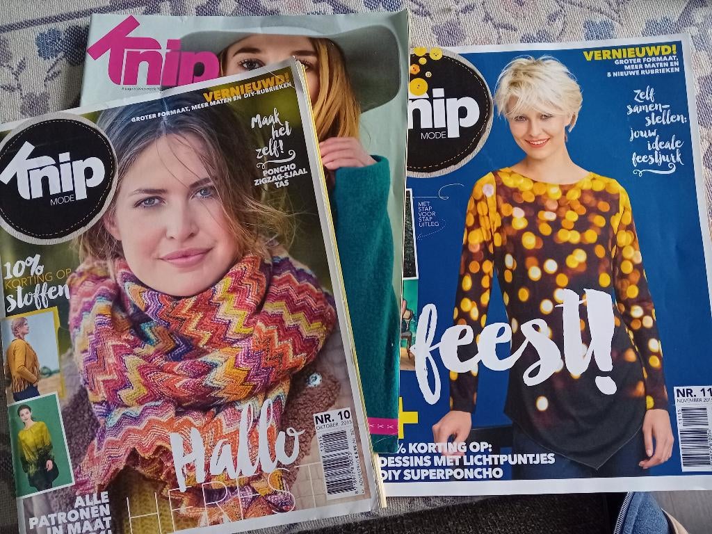 Knipmode bladen oktober en november 2015, Ophalen of Verzenden, Zo goed als nieuw, Vrouw, Knipmode