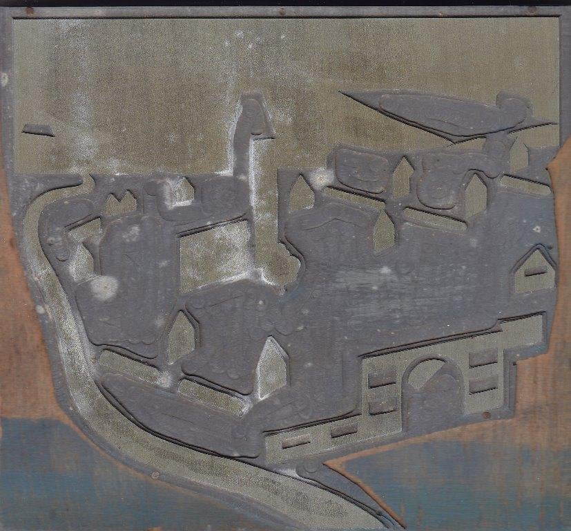 Cliché / Drukplaat - Kunstwerk, Antiek en Kunst, Ophalen of Verzenden