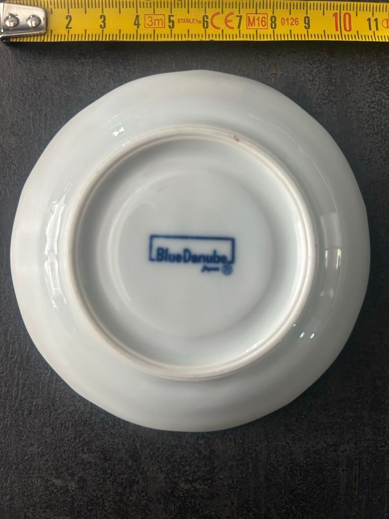 4x Blue Danube schaaltjes - Zo goed als nieuw, Antiek en Kunst, Ophalen of Verzenden