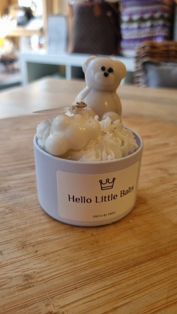 Handgemaakte Kaars - Paraffinevrij - Deco by Deez, Ophalen, Overige materialen, Nieuw, Crème