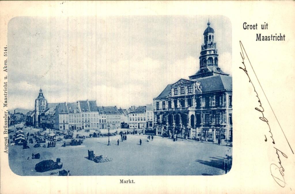 Maastricht - Markt - Markt, Ophalen of Verzenden, Voor 1920, Gelopen, Limburg