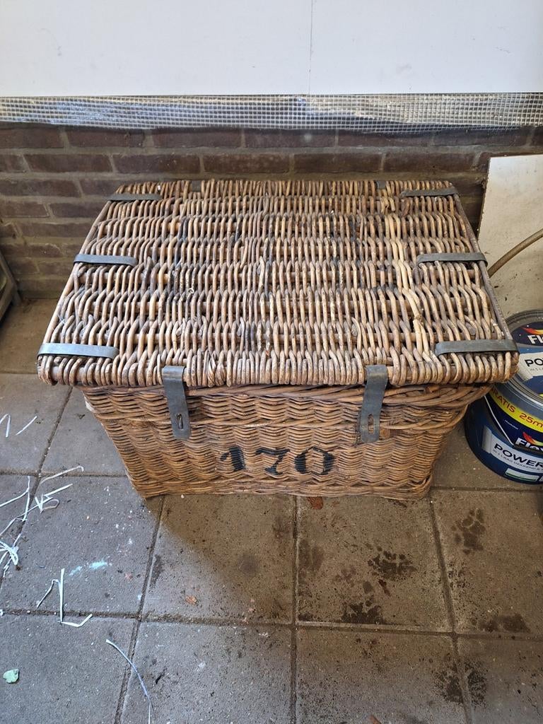 Grote rieten bakkers mand, Ophalen of Verzenden, Gebruikt, Stuurbevestiging